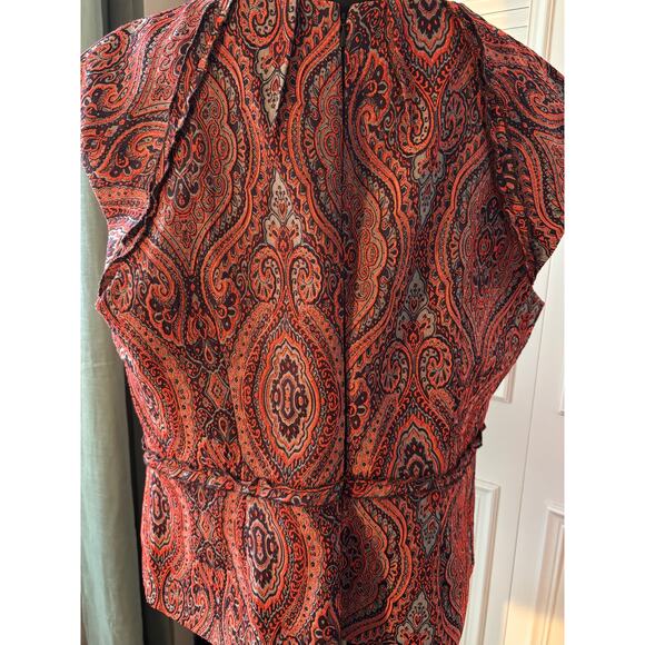 BODEN Limited Edition Cap Sleeve Heavy Brocade Top - Picture 7 of 9